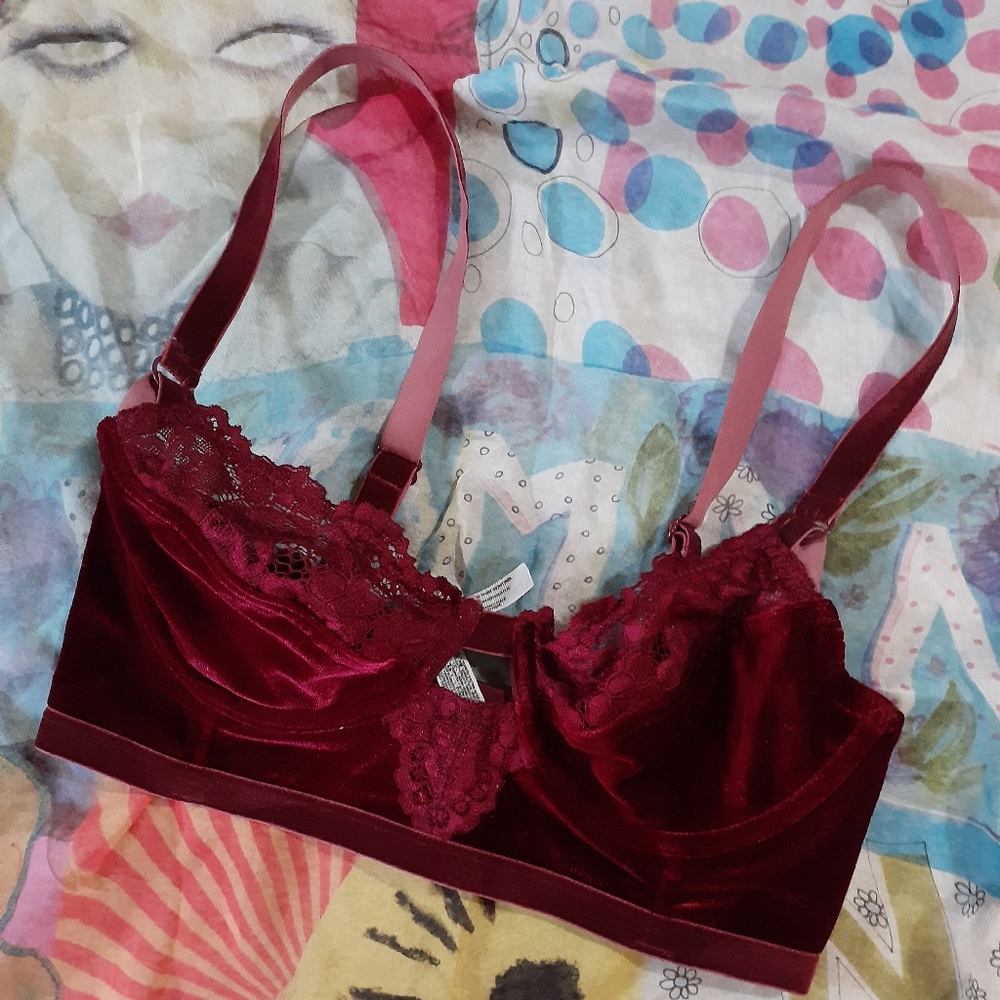 Free people velour bra